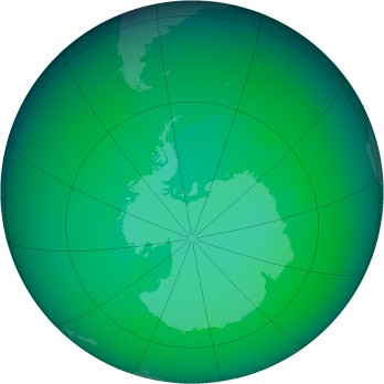 December 2002 monthly mean Antarctic ozone